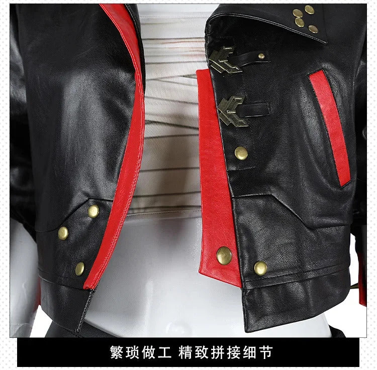 Arcang2 lol VI cosplay costume leather coat men women uniform suit Halloween party Carnival role play outfits Shusheng