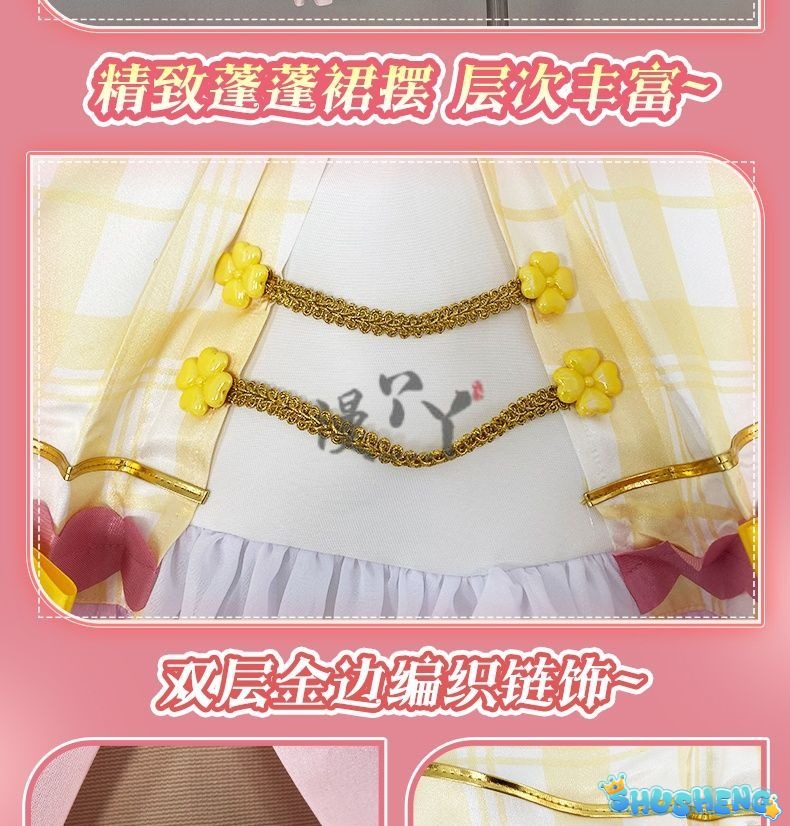 Virtual YouTuber Ace Taffy Cosplay Costume Dress Hat Bow Gloves Hairpin Shirt For Game Party Custom Made