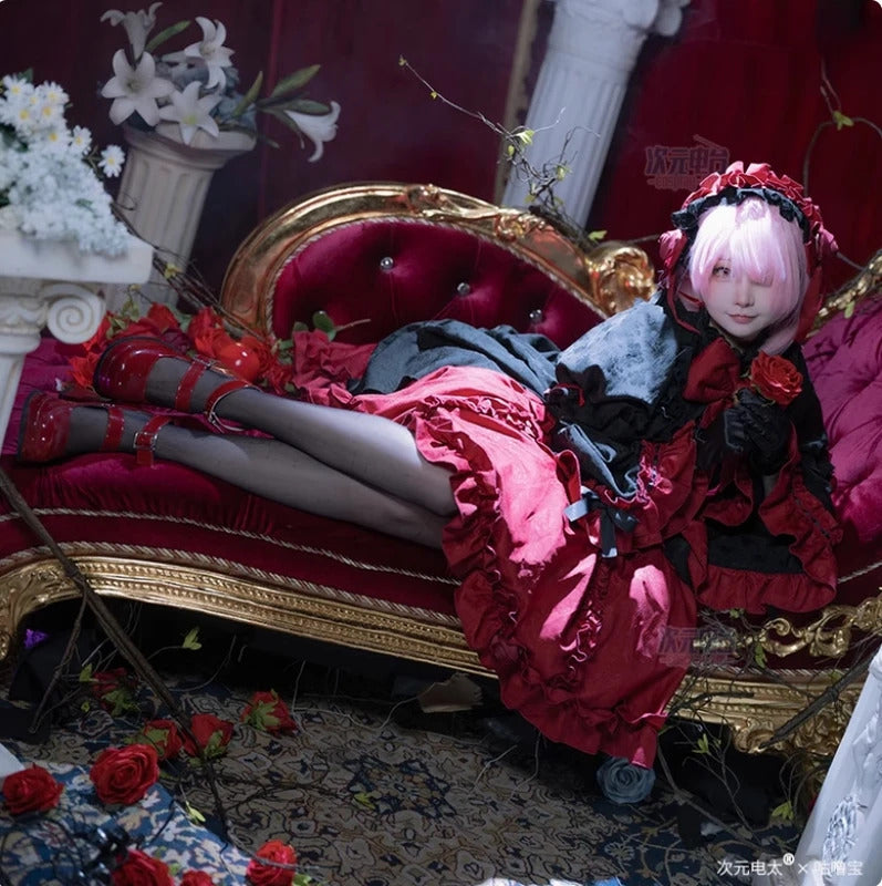 Anime Re:Zer Ram Cosplay Garage Kit Costume Halloween Party Sweet Lolita Dress Accessories Props Wig Set Woman Man MaidUniform