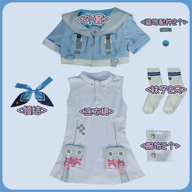 Shusheng-R NIKKE:The Goddess of Victory Shufutty Cosplay Costume Halloween Sweet sailor suit jacket dress socks tie accessories JK uniform