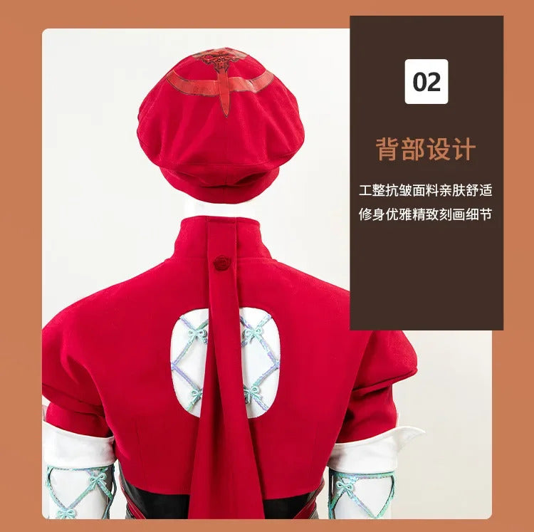 Psylocke Cosplay Rivals Red Ghost Hunter Costume Hat shoes suspender dress gloves socks prop set Halloween women fantasy uniform