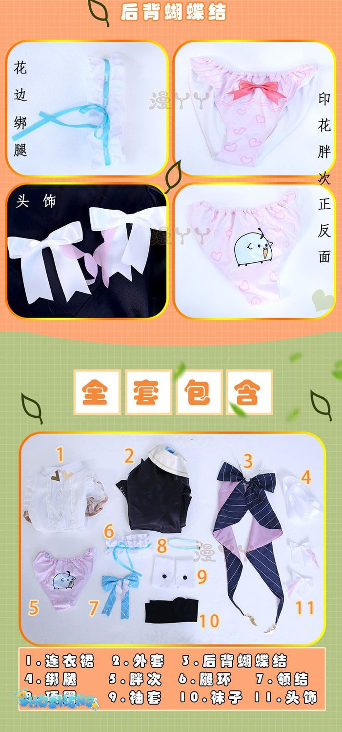 Anime VTuber Kagura Nana Cosplay Costume Artist Skin Sweet Lovely Uniform Dress Carnival Party Role Play Clothing New