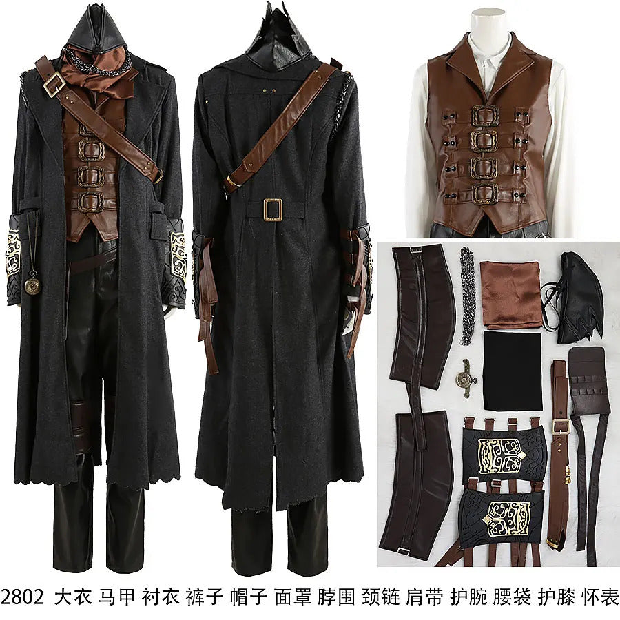 Gehrman Hunter Cosplay Costume Game Bloodborne Uniform Halloween Carnival Party Christmas Play Role Clothes Clothing for Men