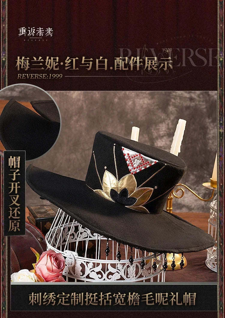 Reverse:1999 Melania Cosplay Costume Cosplay Costume Red and White Uniform Halloween Carnival Party Christmas Clothing