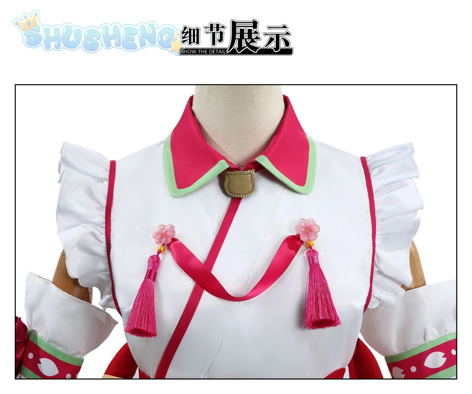 Virtual VTuber Sakura Miko Cosplay Hololive miko Costume Sexy Lolita maid dress wig prop set girls party Christmas gift elite