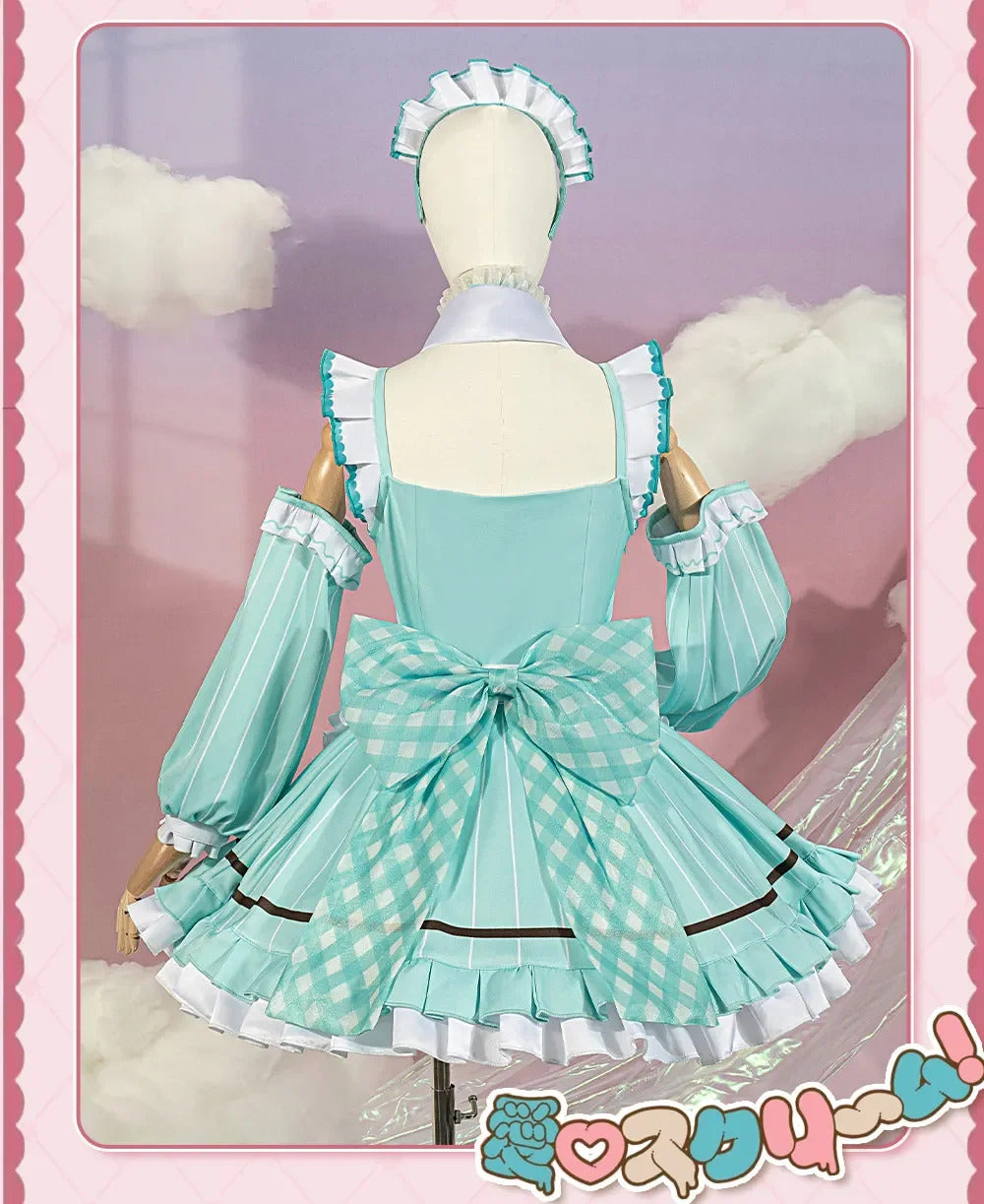LoveLive!Superstar!!Uehara Ayumu Ruby Kurosawa Wakana Shiki Cosplay Costume Socks Apron Tie Hair Clip Wig Halloween Maid Set