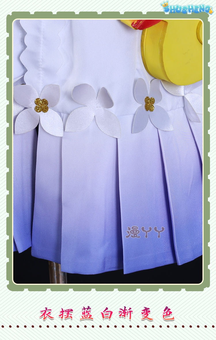 Genshin Impact Barbara Cosplay Costume Women Cute Swimsuit Coat Halloween Carnival Uniforms Full Set with Bag Hat Custom Made