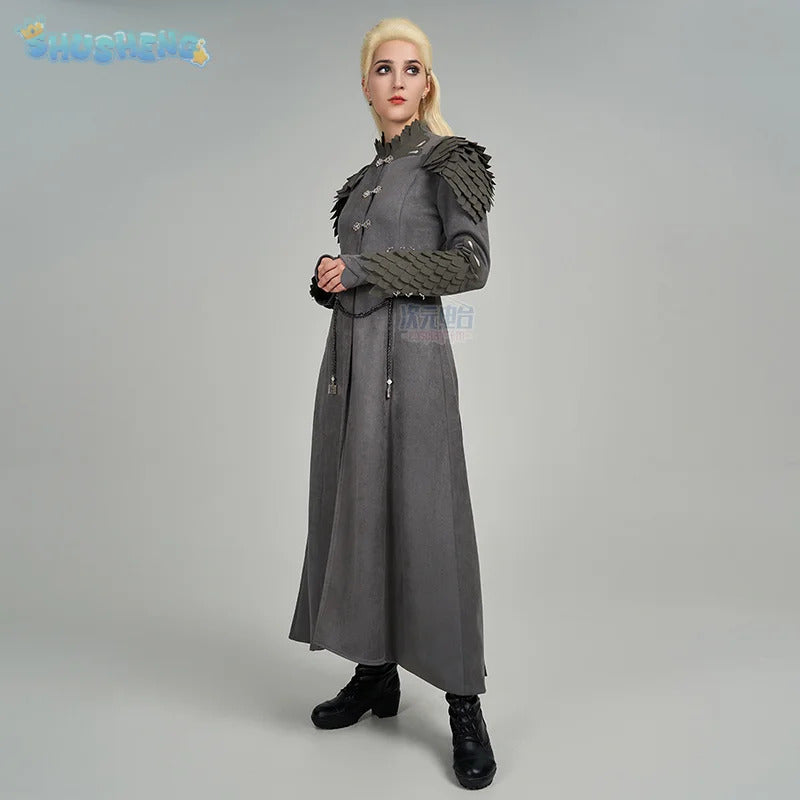 Shusheng-R Rhaenyra Targaryen Cosplay Fantasy Women Costume Houses Cos Dragon Rhaenyra Fantasia Halloween Fashion Dress Uniform Prop Set
