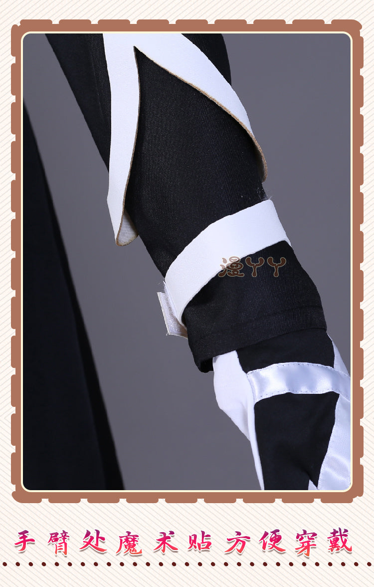 Anime Bleach Kurosaki Ichigo Cosplay Costume Japanese Manga Cosplay Black and White Outfit Halloween Role Play Uniform for Men