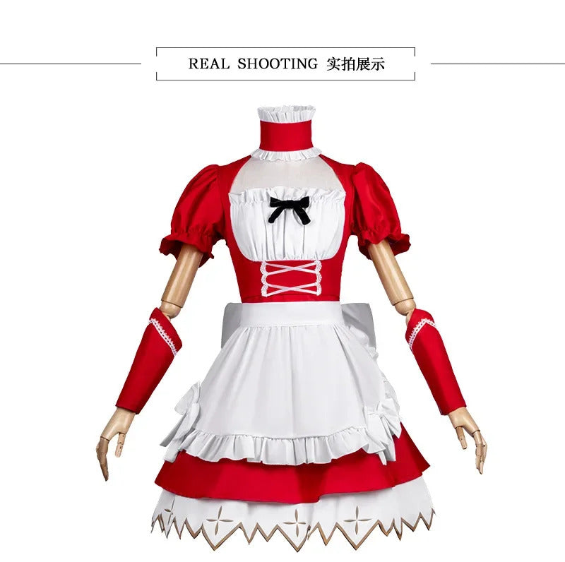 Anime EVA Asuka Langley Soryu Ayanami Rei Cosplay Costume Halloween Party Sweet Maid Uniform Dress Socks Headwear Prop Woman Set