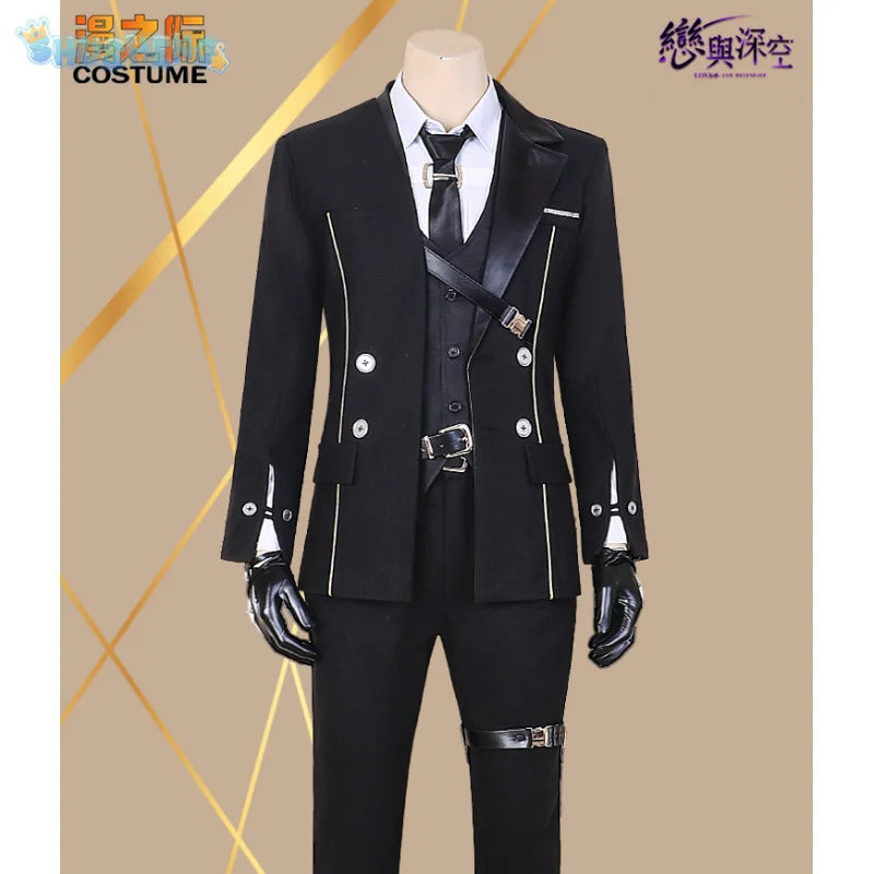 Shusheng-R Game Love and Deepspace Rafayel Xavier Zayne Sylus Cosplay Costume Halloween party handsome suit pants shirt tie Man uniform set