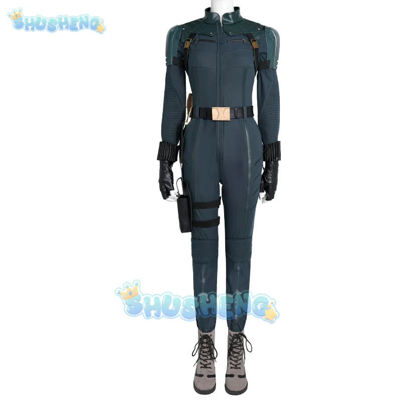 New Yelena Belova Cosplay Costume Jumpsuits Gloves Belt Combats Suit For Women Halloween Party Outfits Custom Made