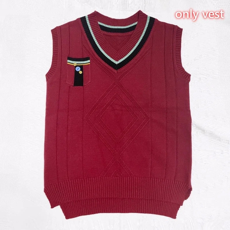 Rafayel Cosplay Love and Deepspace Men Fashion Vest Sweater Red Maple Season Uniform Halloween Costumes Rafayel Role Play Suit