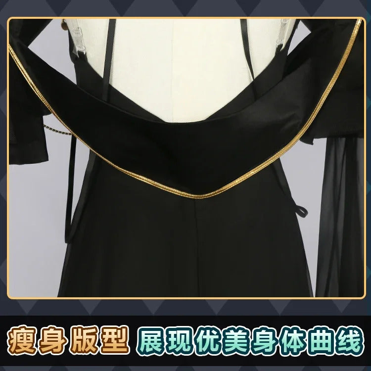 Code Geass cosplay C.C. New Halloween carnival sexy black evening dress party dress accessories prop C.C. A set of women