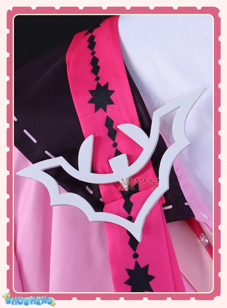 Aster Role-playing Costume Game Nu Carnival Aster Cosplay Outfits Halloween Party Set Short Pink Hair Role Play