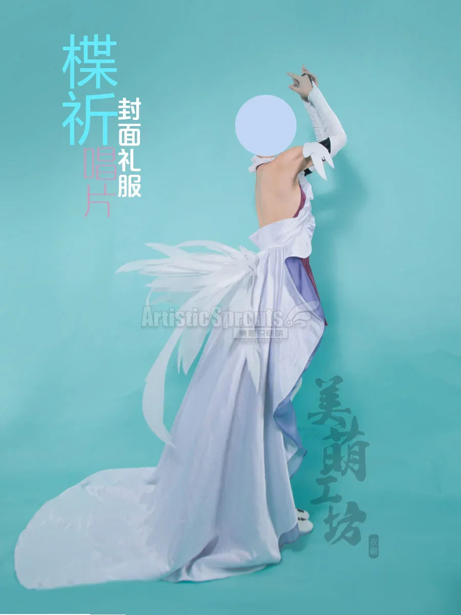 Anime Guilty Crown Inori Yuzuriha Cosplay Costume Women's new elegant Halloween party dress wig accessories props uniform set