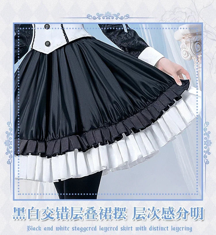 Shusheng-R Anime EVA New Ayanami Rei Cosplay Costume Halloween Party Sweet Lolita dress hat socks necklace prop set men women uniforms