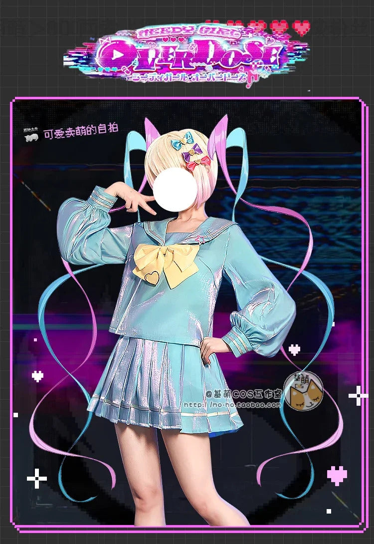 NEEDY GIRL OVERDOSE Rain Cosplay Costume Uniform Halloween Carnival Party Christmas Play Role Clothes Clothing for Women