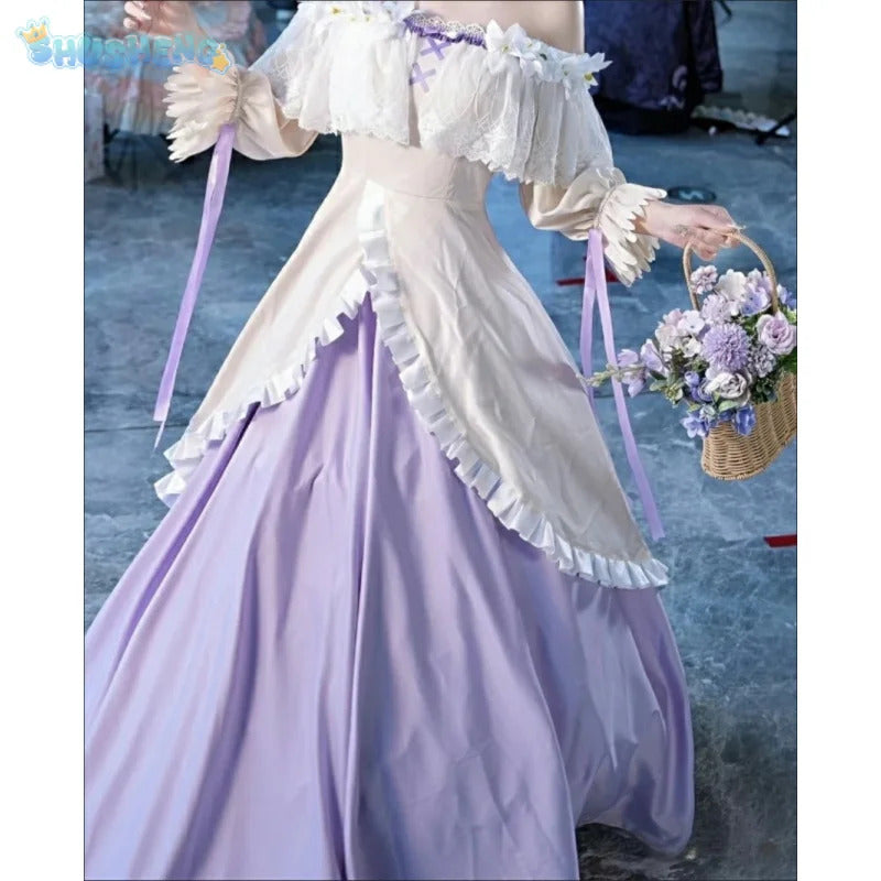 In stock Game Identity Ⅴ Vera Nair cospaly Perfumer Costume Sweet Lolita Princess Dress Hat Set Party Christmas Girl Uniform