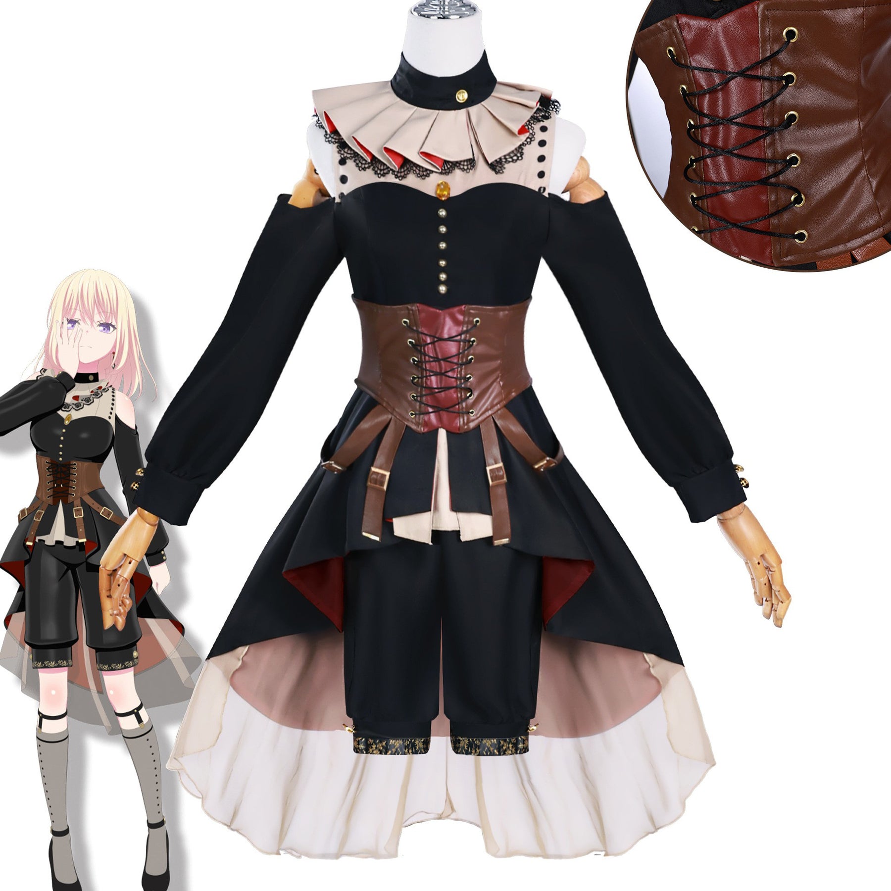 Anime BanG Dream! Ave Mujica Cosplay Misumi Uika Costume Gothic Court Dresses