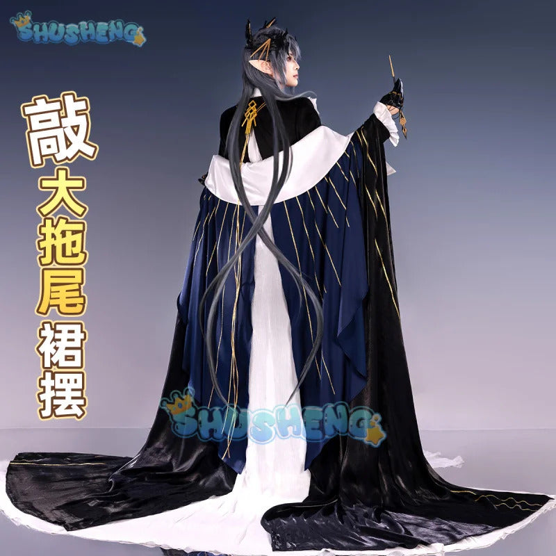 Arknights Aefanyl Logos Cosplay Costume Uniform Earrings Radiant Serenity Ambience Synesthesia Halloween Party for Women Men
