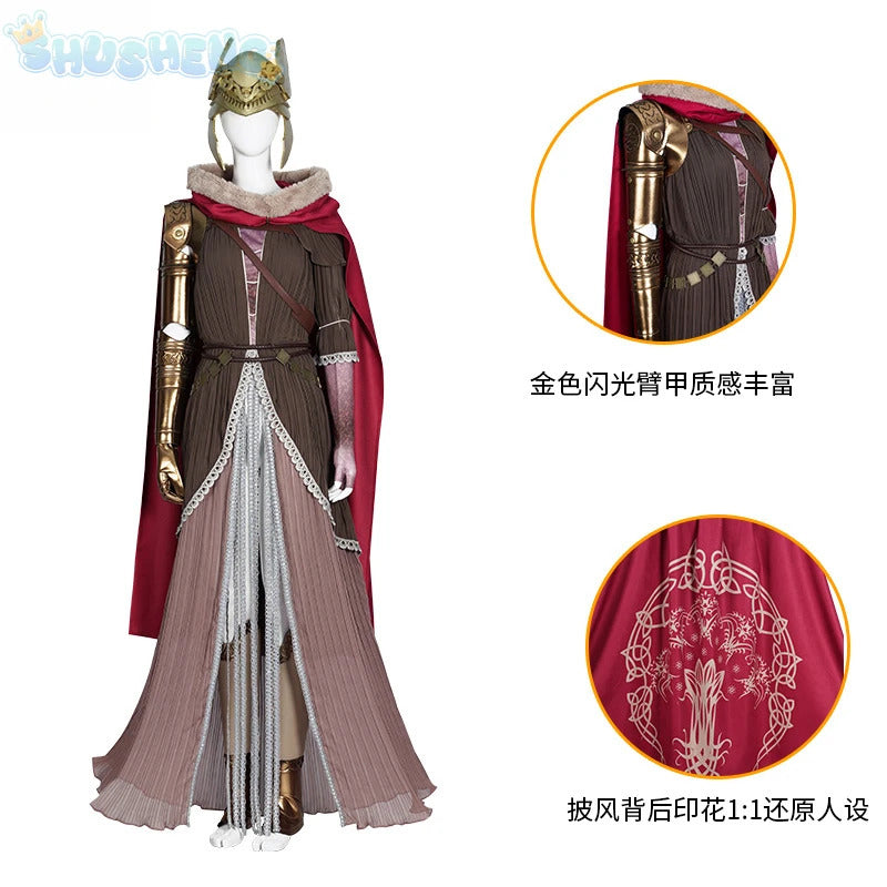 Game Elden Malenia Cosplay Suit Old Man Ring Valkyrie Same Women Malenia Dress Role Play Outfit Accessories Halloween Costumes
