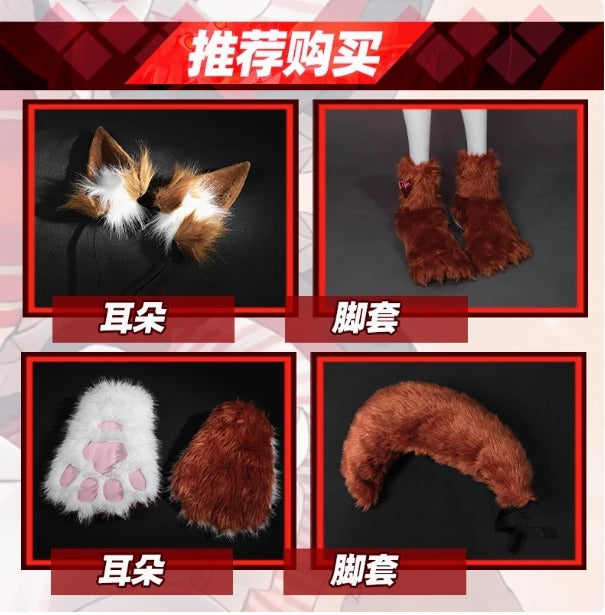 New Tamamo Cat Fate/Grand Order Cosplay FGO Costume Woman Man Halloween maid dress ear foot glove tail full set Lolita uniform