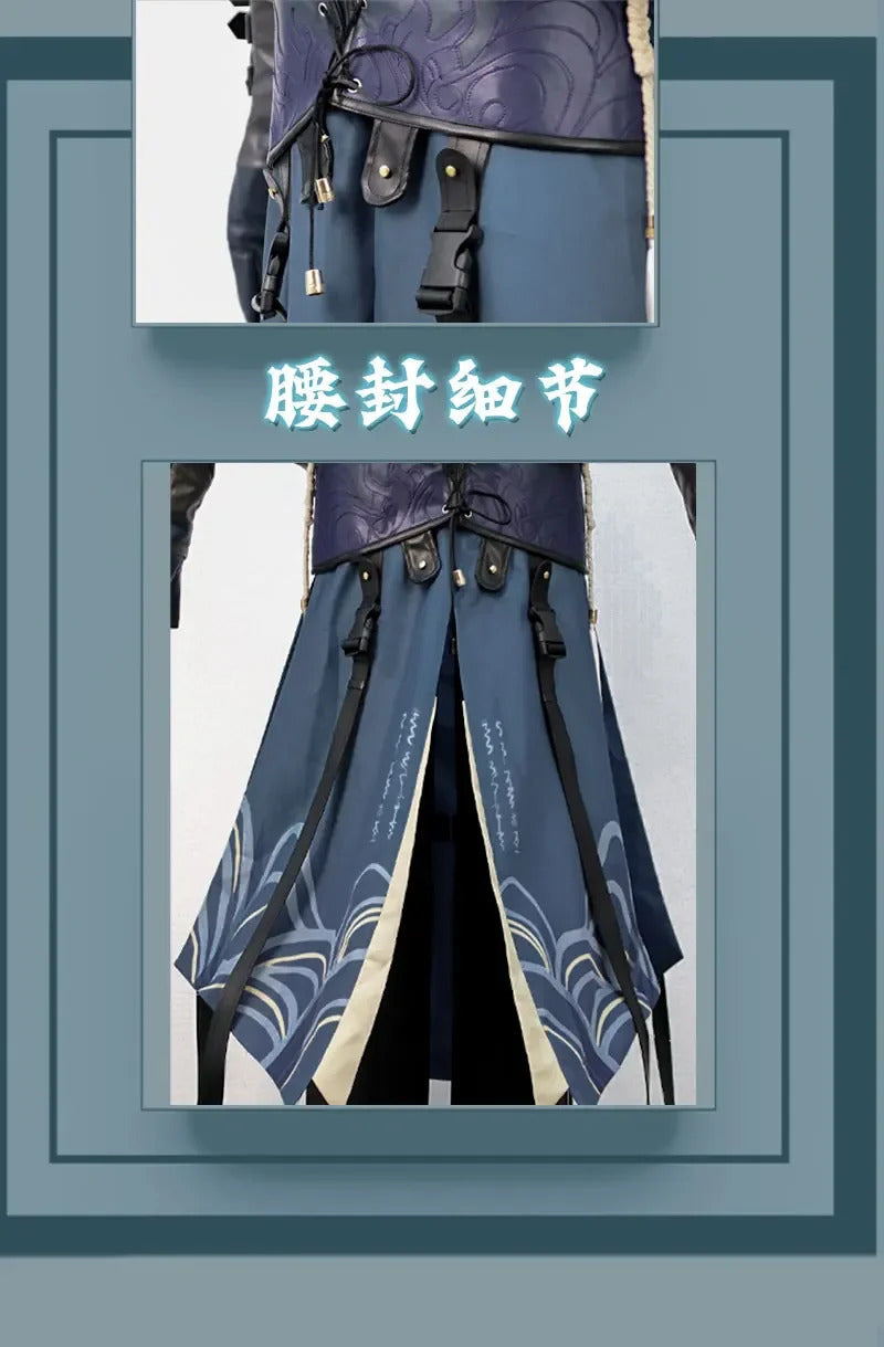 Wuthering Waves Calcharo Cosplay Costume Vest dress waist cover gloves waist bag props Halloween men women customized uniform