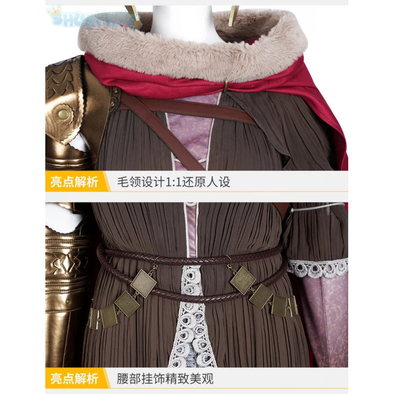 Game Elden Malenia Cosplay Suit Old Man Ring Valkyrie Same Women Malenia Dress Role Play Outfit Accessories Halloween Costumes