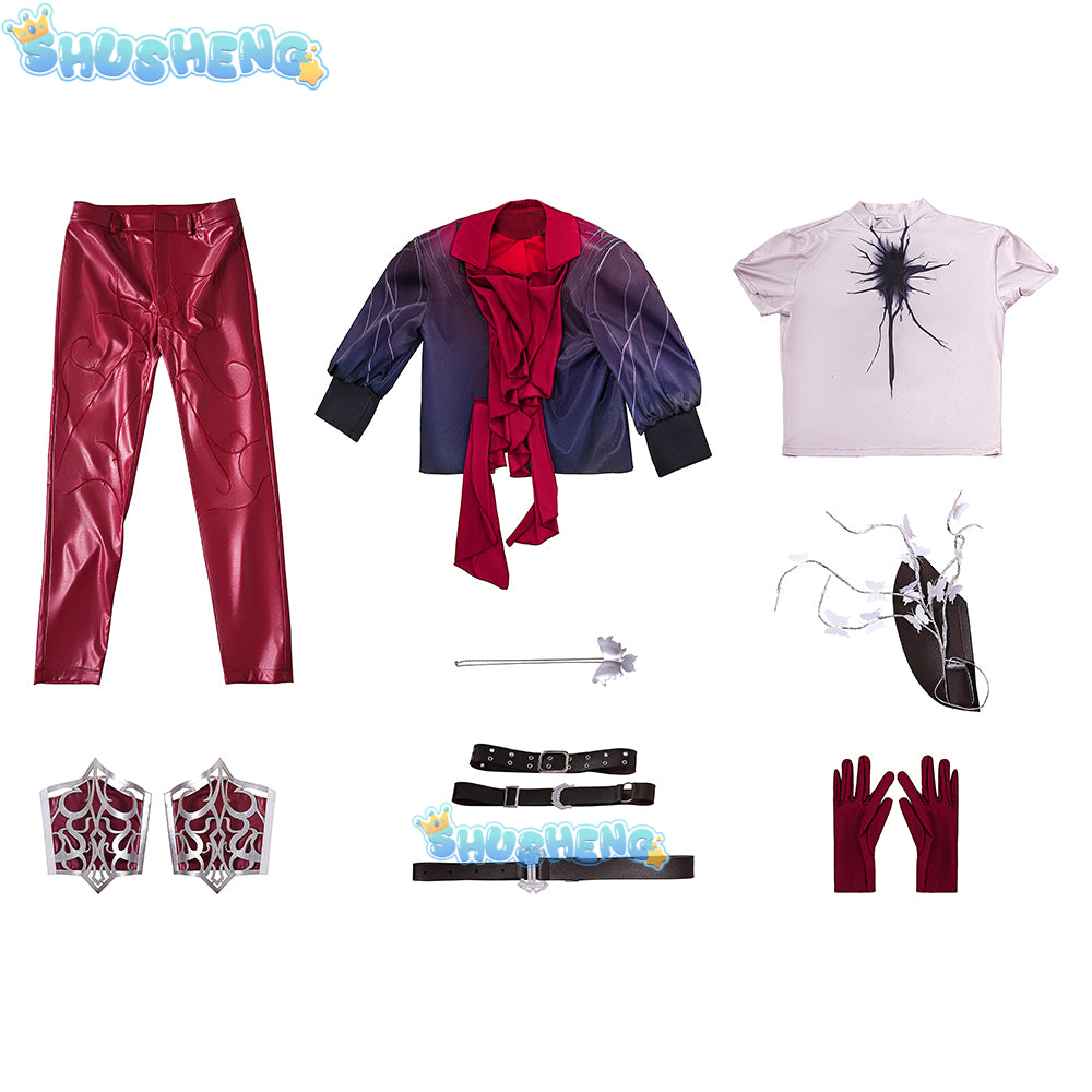 Anime Game Identity V Naib Subedar Mercenary Man In Red Cosplay Costumes Halloween Uniforms Work Clothes Party Pants