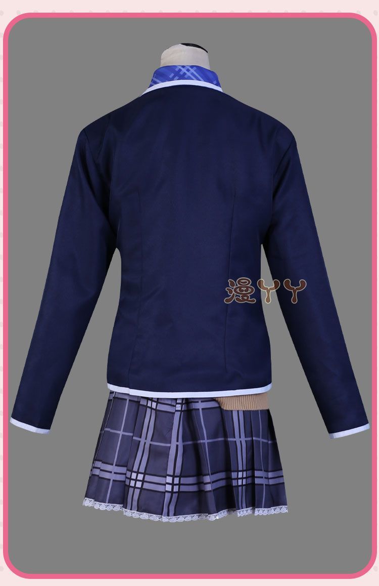 Tsukino Mito Virtual YouTuber VTuber Cosplay JK Uniform Japanese Girls Hairclip Full Set Coat Sweater Costume Woman Outfit Halloween Party