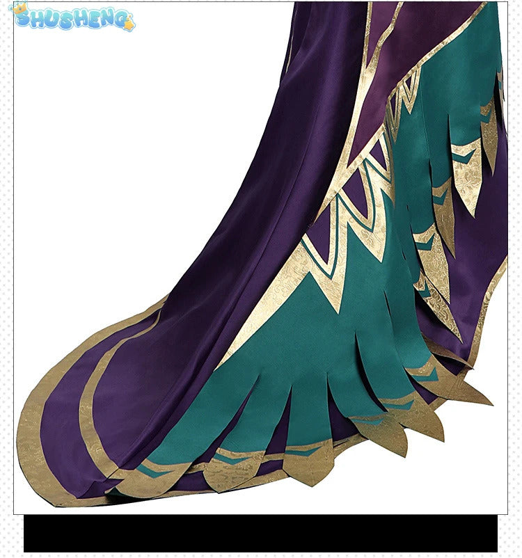 Game LOL Morgana Cosplay Costume Dress Set Women Coven Morgana Fashion Dress With Accessories Outfits Halloween Costume