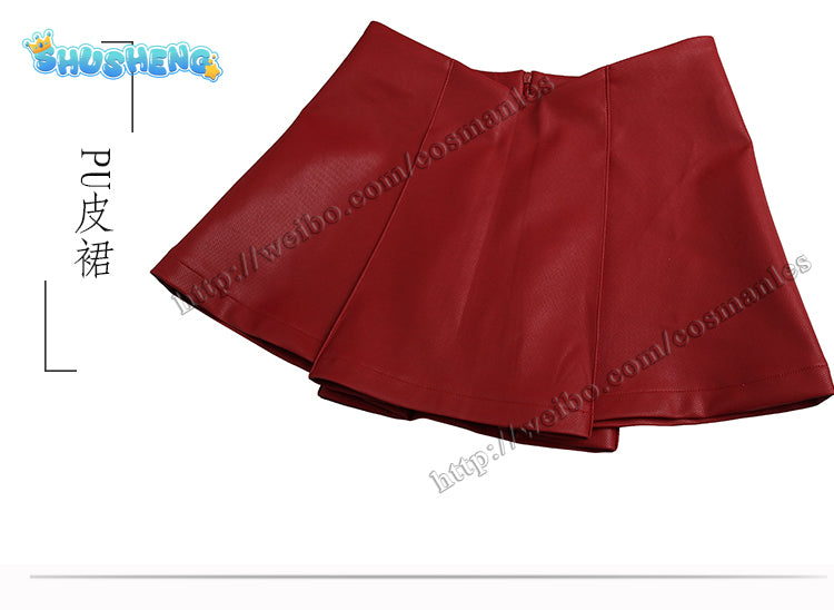 Supergirl Cosplay Outfit Superhero Kara Zor-El Danvers Halloween Costumes Jumpsuit Skirt Girl Comic Con Suit