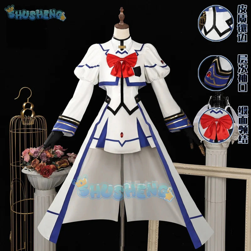 Magical Girl Takamachi Nanoha Cosplay Costume Magic Cannon Combat Suit Halloween Carnival Party Christmas Play Role  Clothing