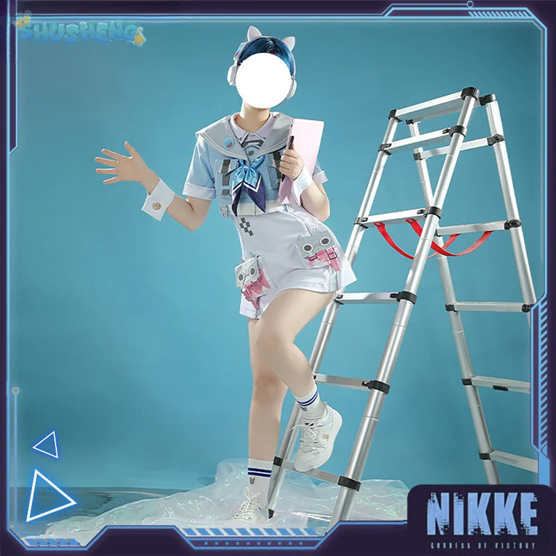 Shusheng-R NIKKE:The Goddess of Victory Shufutty Cosplay Costume Halloween Sweet sailor suit jacket dress socks tie accessories JK uniform