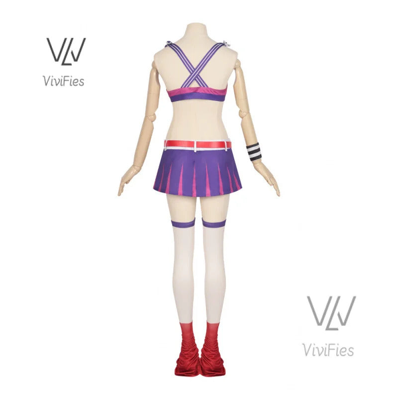 Game Lollipop Chainsaw Juliet Starling Cosplay Costume Women Tops Skirt Accessories Full Set Female Role Play Uniform Halloween