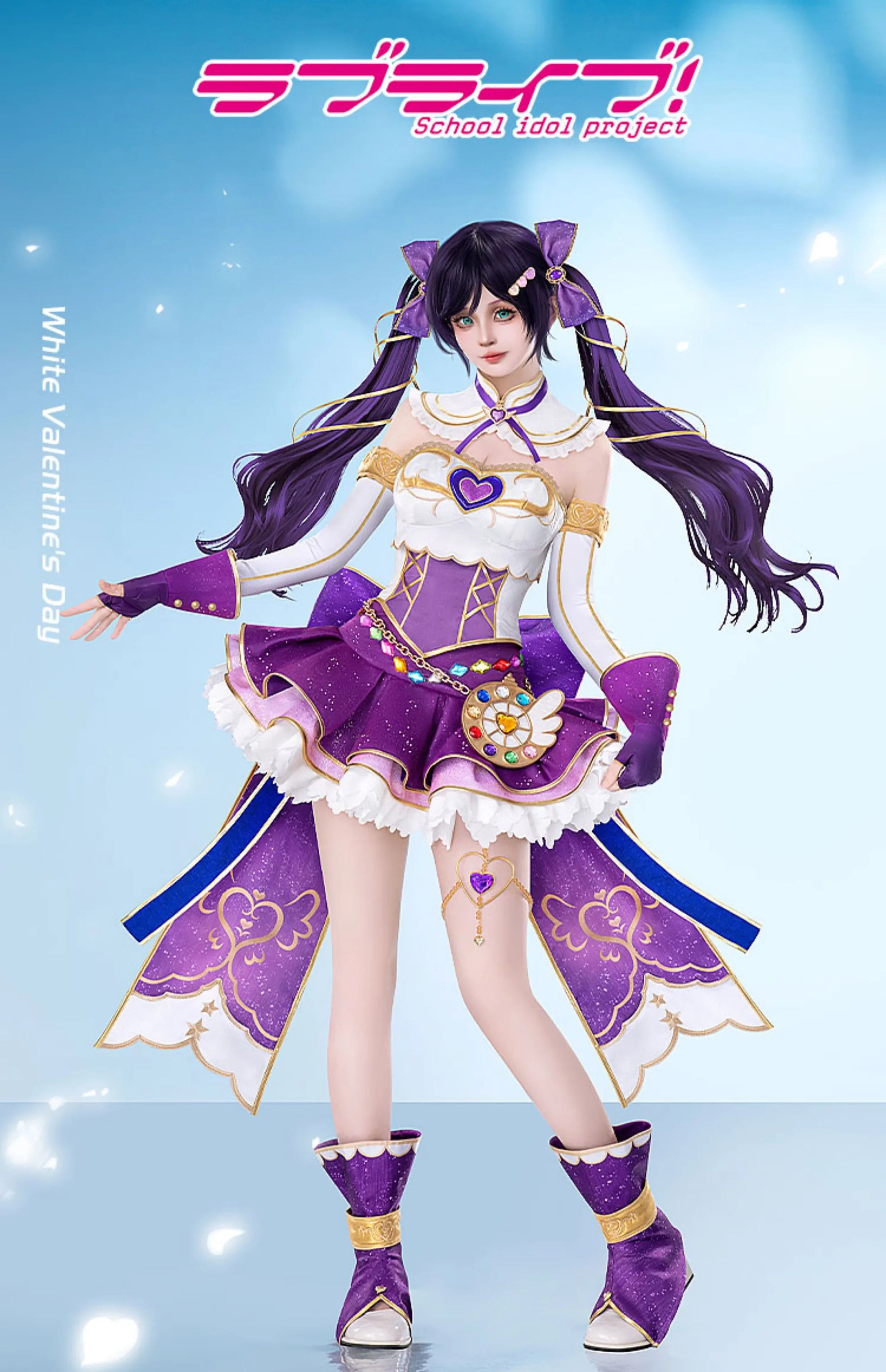 Anime LoveLive Nozomi Tojo Cospaly Costume Halloween party new sweet Lolita dress props wigs accessories women's uniform S-XL