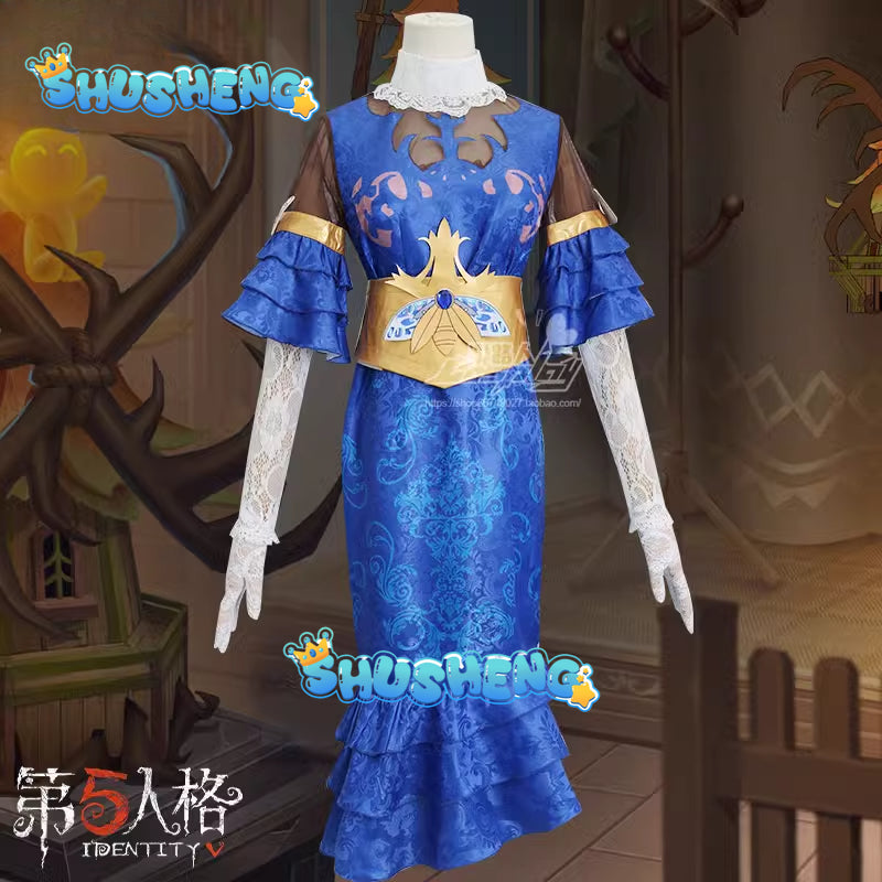 IdentityV Game Emily Dyer Doctor Firefly Blue Evening Dress New Arrival Cosplay Costume Women Hot Sale Party Suit High Quality