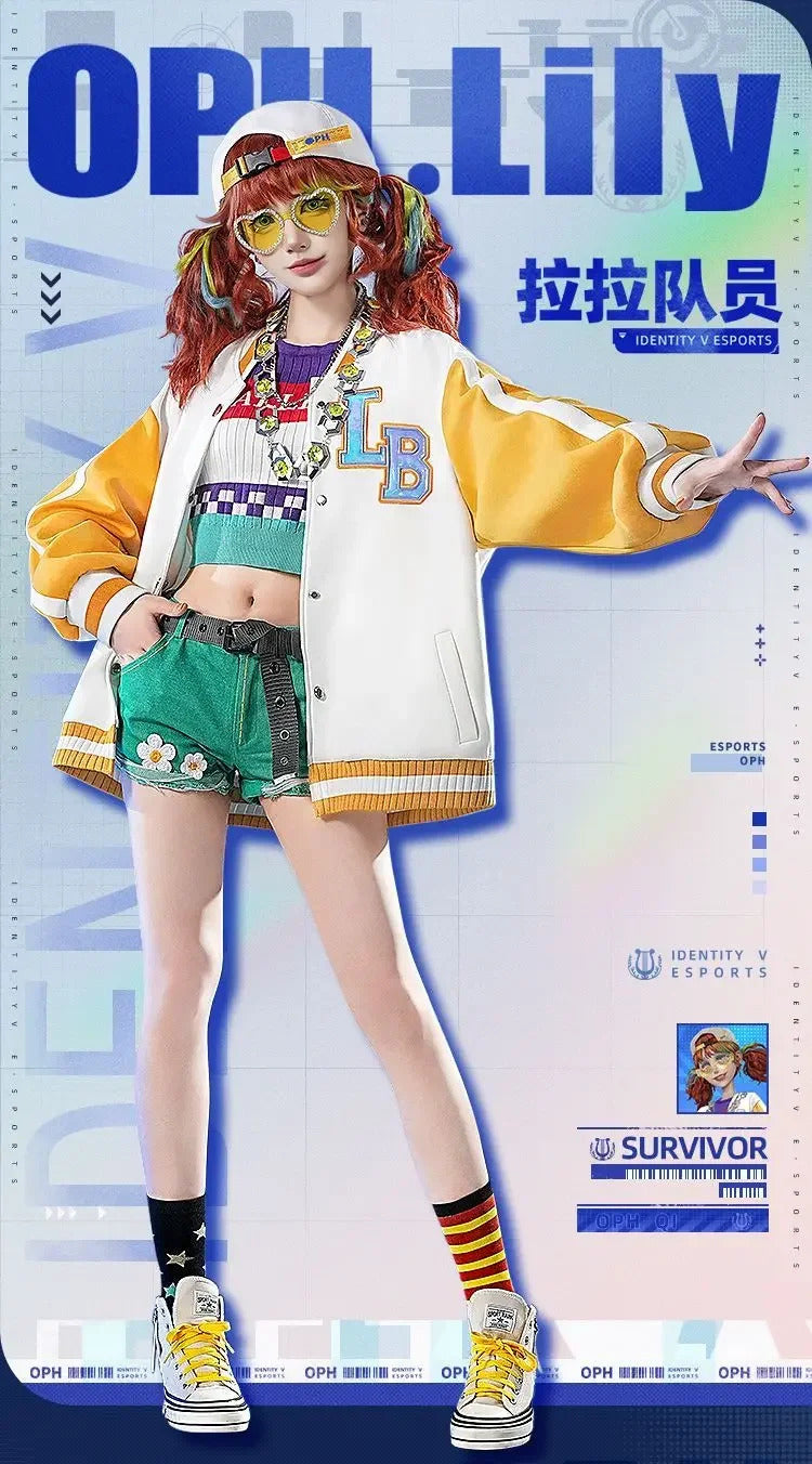 Identity Ⅴ Cheerleader Cosplay Costume Lily Ballier OPH.LILY Uniform Halloween Carnival Party Christmas Play Role Clothing