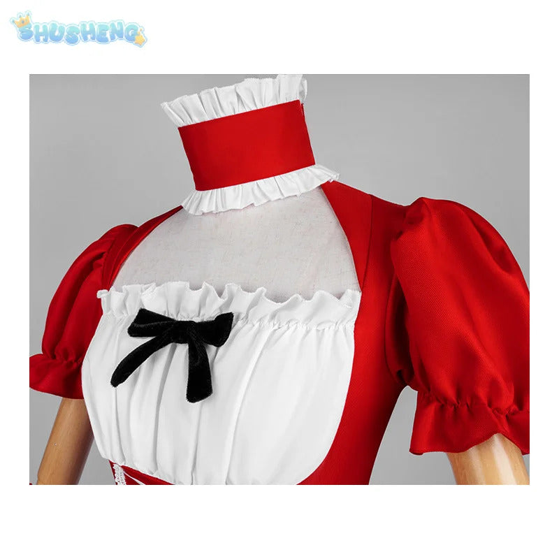 Anime EVA Asuka Langley Soryu Ayanami Rei Cosplay Costume Halloween Party Sweet Maid Uniform Dress Socks Headwear Prop Woman Set