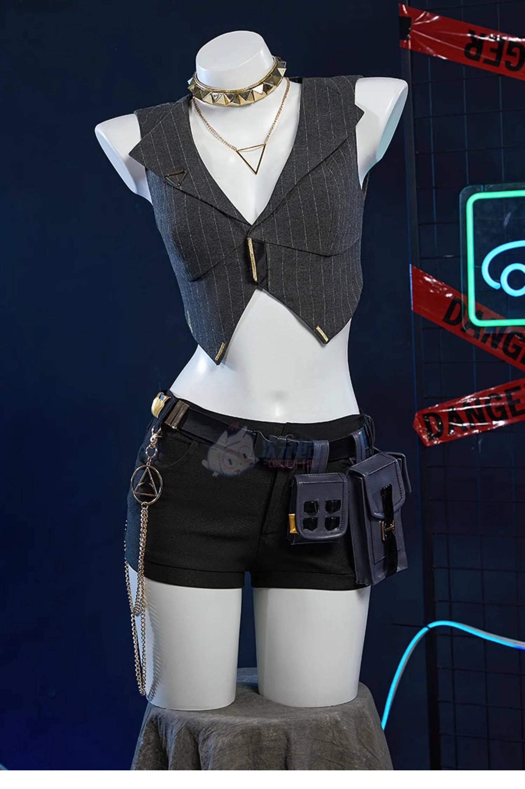 NIKKE:The Goddess of Victory Rosanna Cosplay Costume Halloween Carnival Fashion Coat Leather Pants Accessories Prop Woman Set