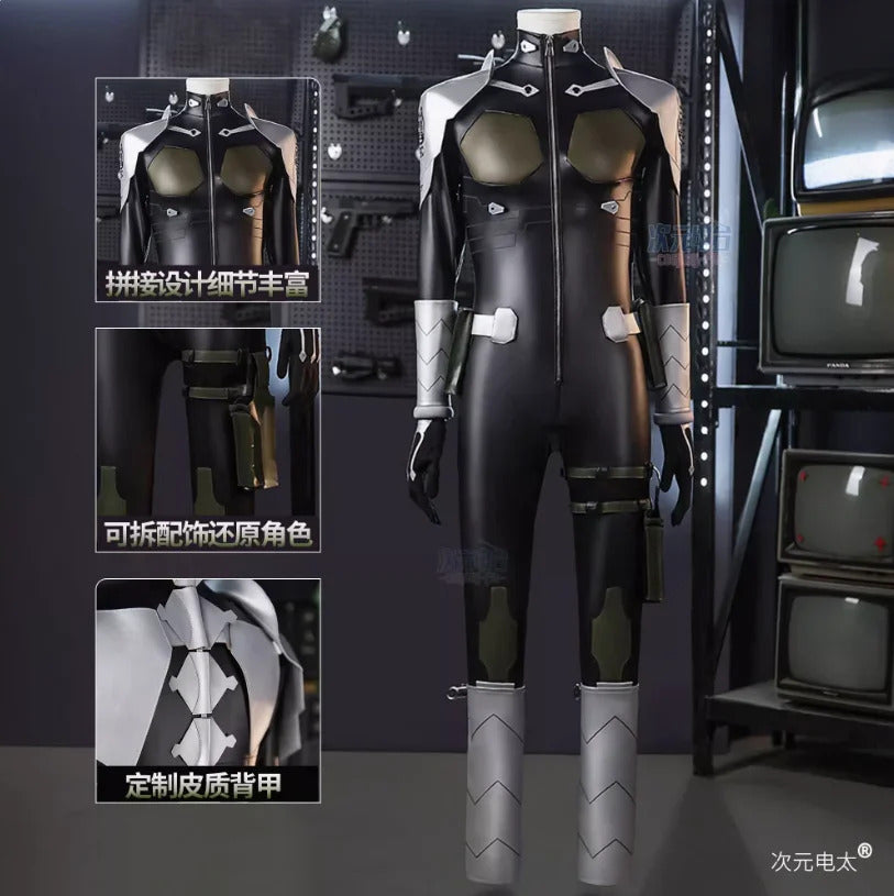 Kafka Hibino Kaiju Cos No. 8 Cosplay Costume Halloween party high-quality leather jumpsuit shoulder armor prop accessory set