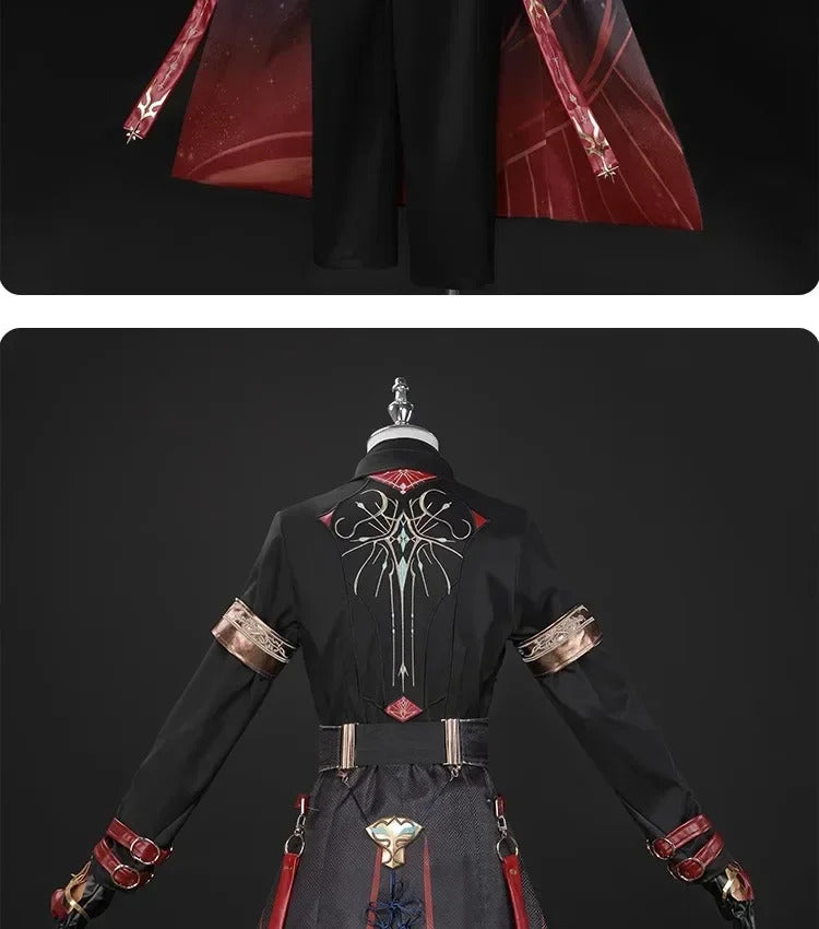 Shusheng-N Love and Deepspace Xavier Cosplay Costume Black Hunter Uniform Shimmering Moonlight Halloween Party Women Men Carnival