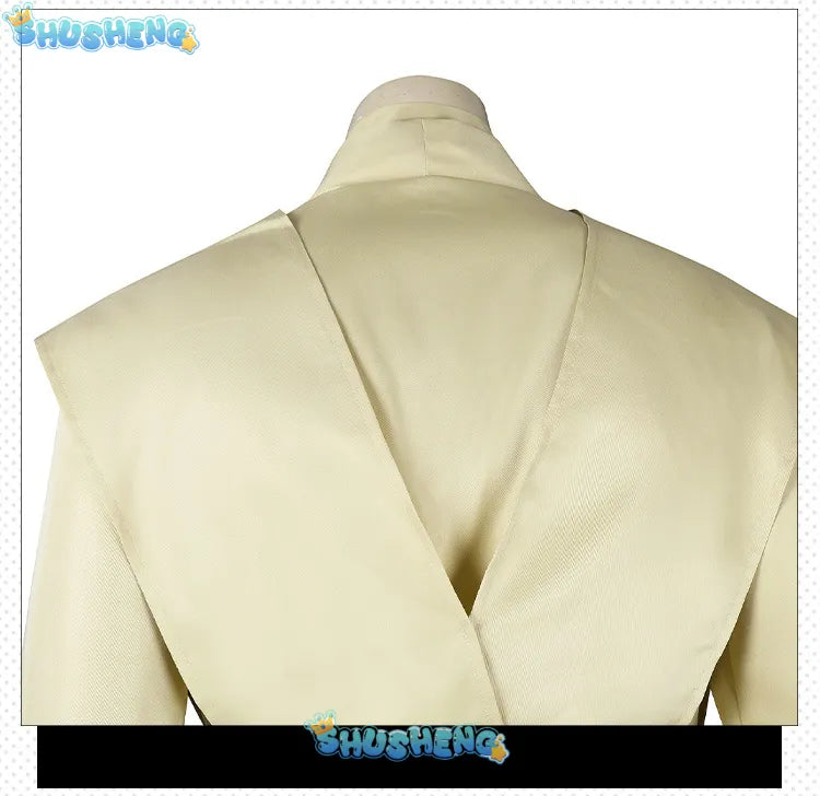 Qui Gon jinn Cosplay Men Costume Fantasia Robe Cloak Full Set Clothing Disguise Halloween Carnival Part Suit
