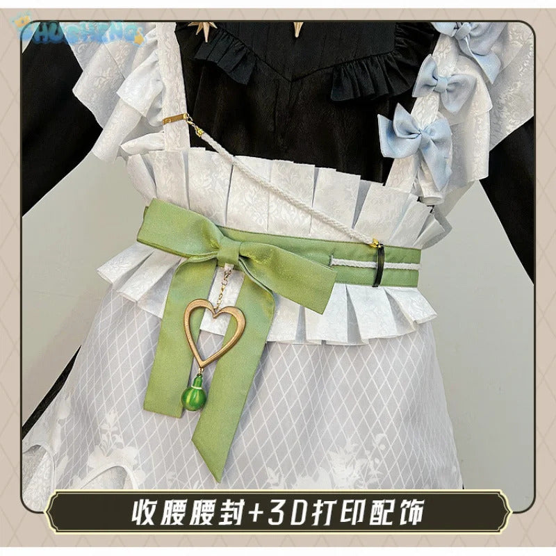 Nu: Carnival Olivine Cosplay Costume Sweet Maid Dress Halloween Carnival Lolita Uniform Accessories Prop Woman Man Olivine Set