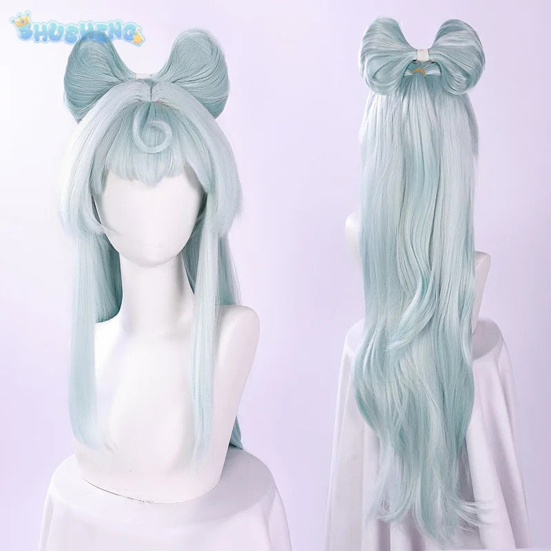 Shusheng-R Game Genshin Impact Yumemizuki Mizuki New role Cosplay Costume Wig, Ear Props, Accessories Dress Halloween Women Sexy Sweet set
