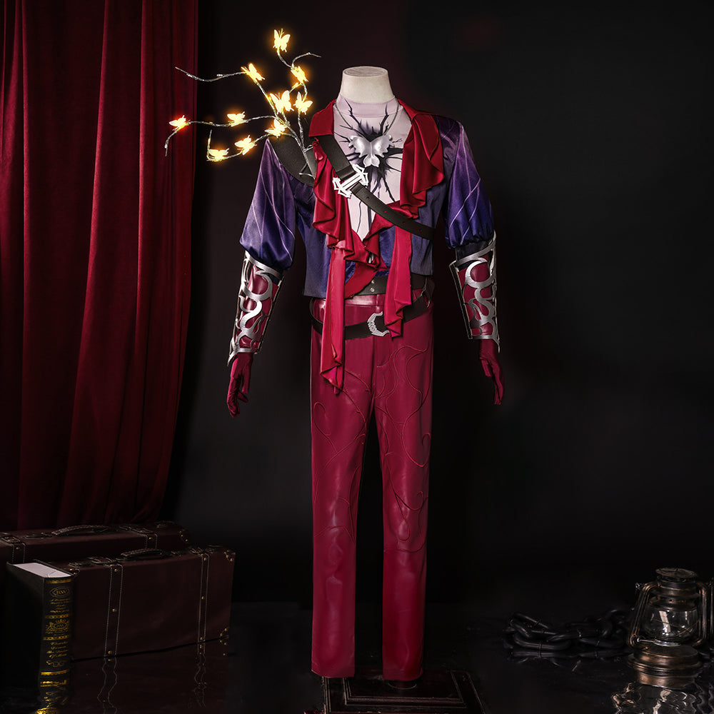 Anime Game Identity V Naib Subedar Mercenary Man In Red Cosplay Costumes Halloween Uniforms Work Clothes Party Pants
