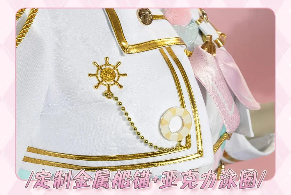 Anime BanG Dream! Kokoro Tsurumaki Cosplay Costume Dress Hat Glove Coat Hat Props Full Set Halloween Sweet Woman Lolita Uniform
