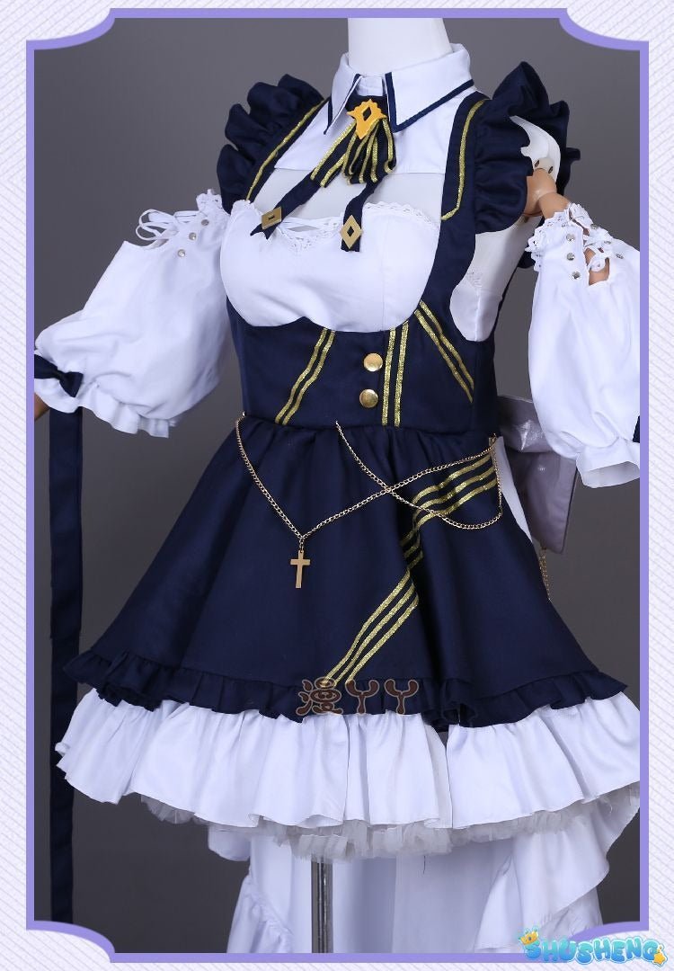 Azur Lane Cheshire Cosplay Lolita Maid Dress Game Anime Suit for Women Halloween Carnival Roleplay Clothing COSFun