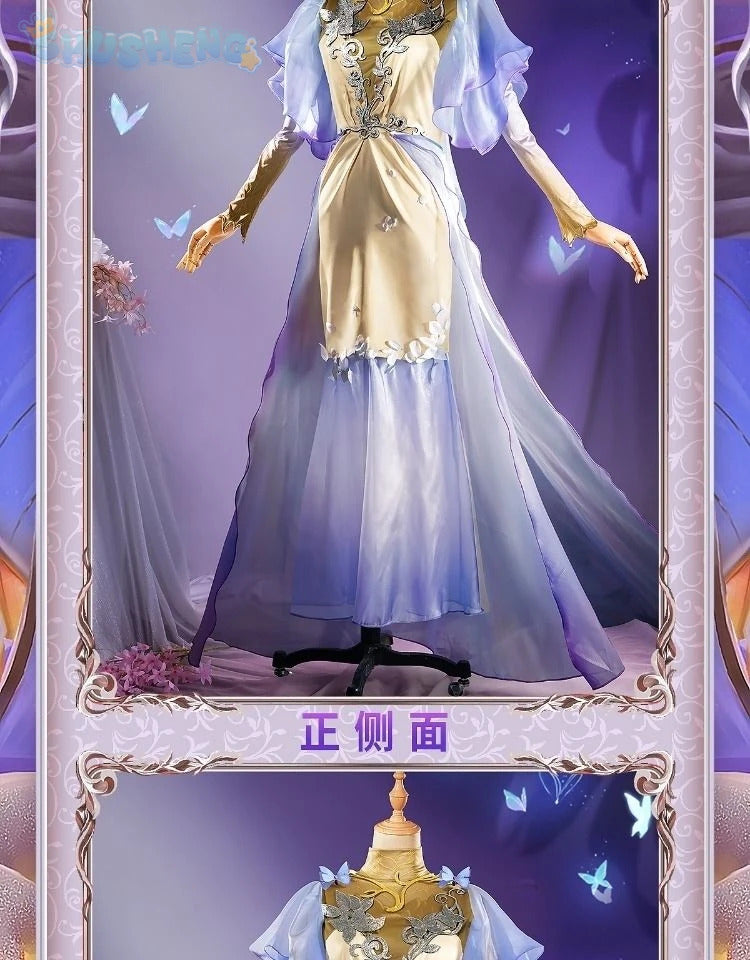 Vera Nair Perfumer Cosplay Game Identity Ⅴ Costume Gorgeous elegant dress prop and accessory set Halloween party Woman uniform